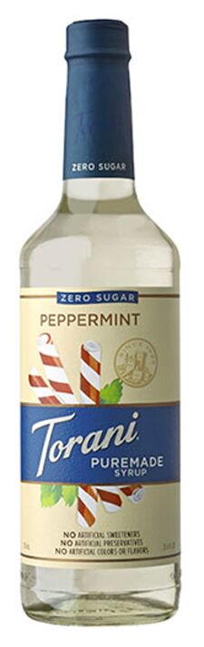 Torani Puremade Zero Sugar Syrup - Peppermint 750 ml (25.4 oz)