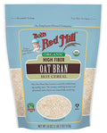 Bob's Red Mill Oat Bran Hot Cereal, Organic, High Fiber 18 oz.