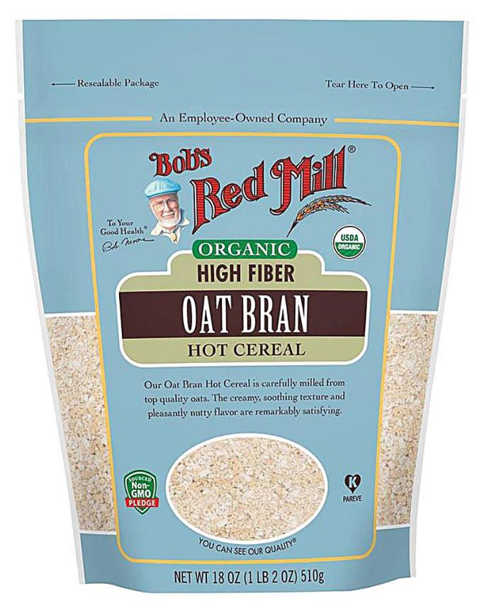 Bob's Red Mill Oat Bran Hot Cereal, Organic, High Fiber 18 oz.