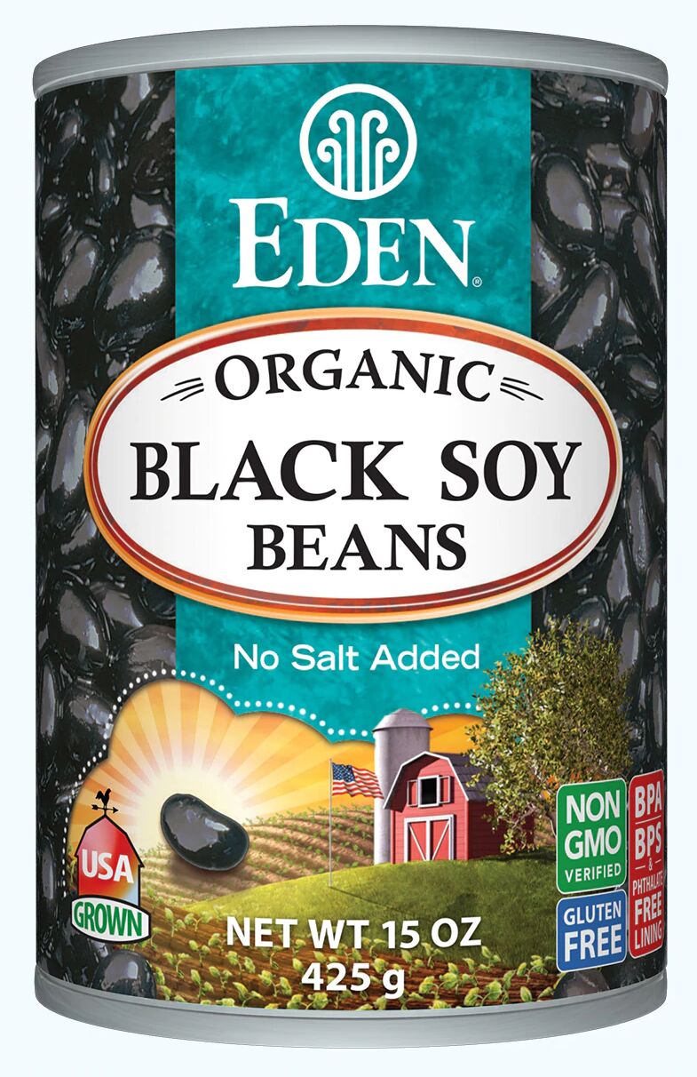 Eden Foods Black Soy Beans 15 oz can