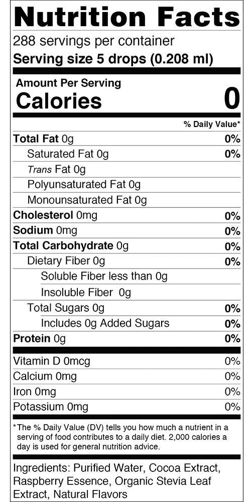 SweetLeaf Sweet Drops Flavored Stevia Sweetener - Chocolate Raspberry 2 fl oz. (60 ml)