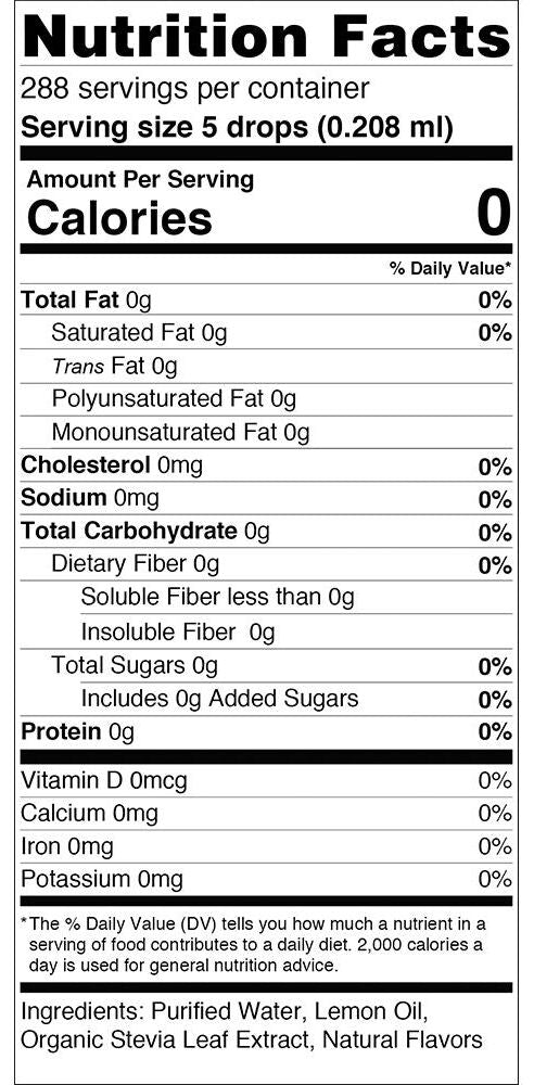 SweetLeaf Sweet Drops Flavored Stevia Sweetener - Lemon Drop 2 fl oz. (60 ml)