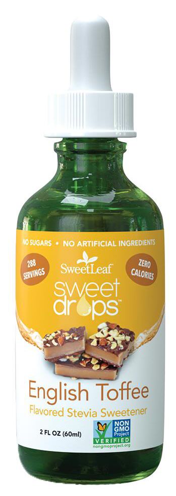 SweetLeaf Sweet Drops Flavored Stevia Sweetener - English Toffee 2 fl oz. (60 ml)