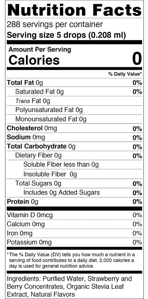 SweetLeaf Sweet Drops Flavored Stevia Sweetener - Berry 2 fl oz. (60 ml)