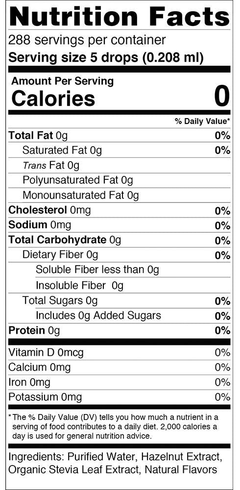 SweetLeaf Sweet Drops Flavored Stevia Sweetener - Hazelnut 2 fl oz. (60 ml)