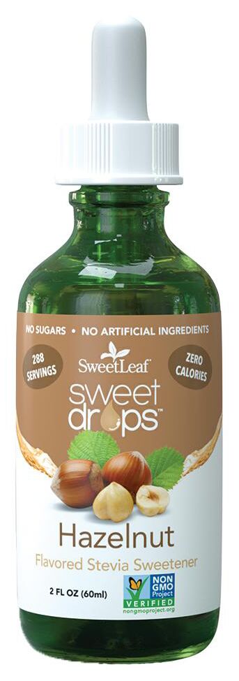 SweetLeaf Sweet Drops Flavored Stevia Sweetener - Hazelnut 2 fl oz. (60 ml)