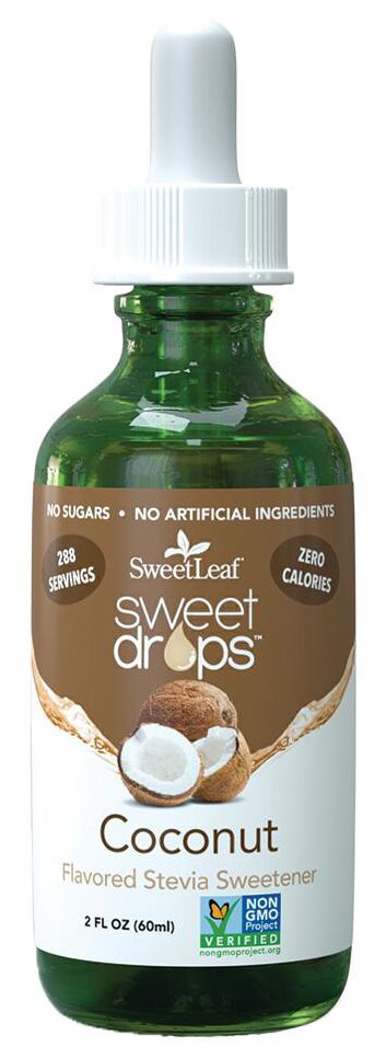 SweetLeaf Sweet Drops Flavored Stevia Sweetener - Coconut 2 fl oz. (60 ml)