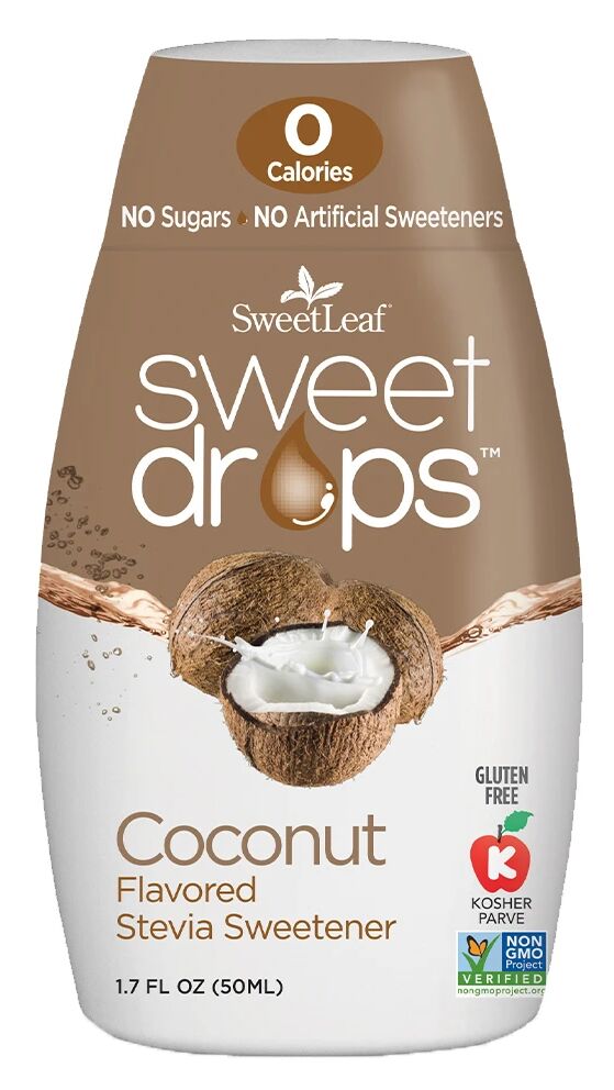 SweetLeaf Sweet Drops Stevia Sweetener - Coconut Flavored 1.7 fl oz. (50 ml)