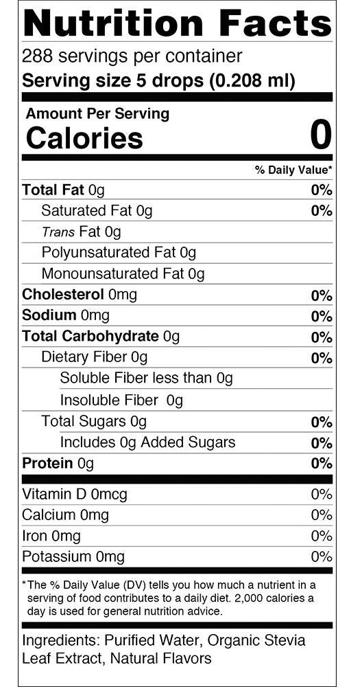 SweetLeaf Liquid Stevia Sweet Drops Sweetener - 2 fl oz. (60 ml)