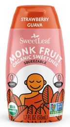 SweetLeaf Monk Fruit Squeezable Sweetener Organic - Strawberry Guava 1.7 fl oz. (50 ml)