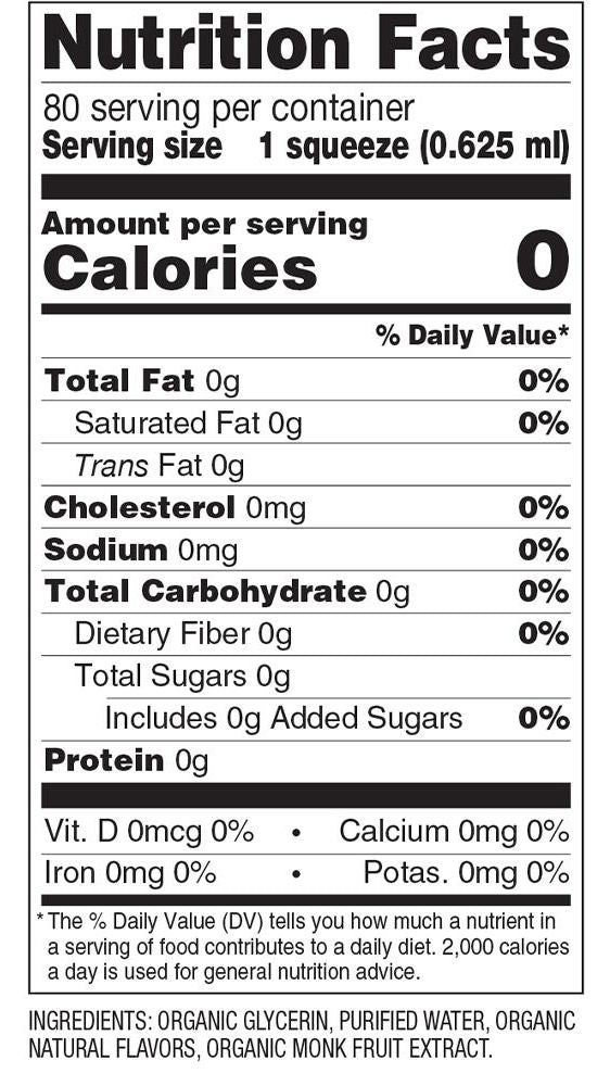 SweetLeaf Monk Fruit Squeezable Sweetener Organic - Clear 1.7 fl oz. (50 ml)