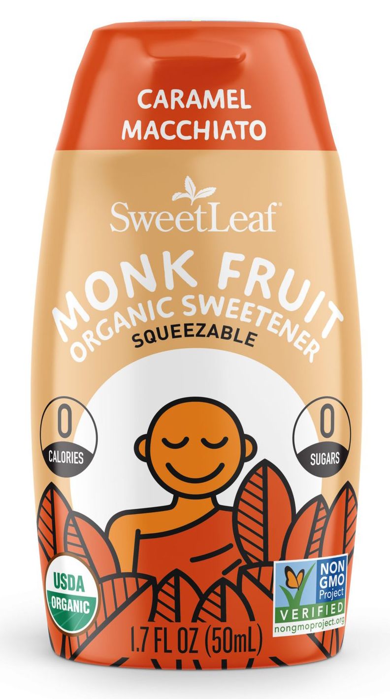 SweetLeaf Monk Fruit Squeezable Sweetener Organic - Caramel Macchiato 1.7 fl oz. (50 ml)