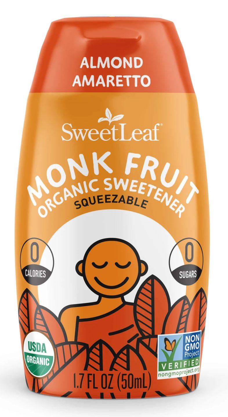 SweetLeaf Monk Fruit Squeezable Sweetener Organic - Almond Amaretto 1.7 fl oz. (50 ml)