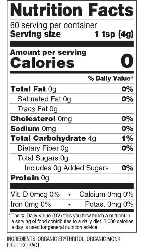 SweetLeaf Monk Fruit Sweetener Organic 8.47 oz