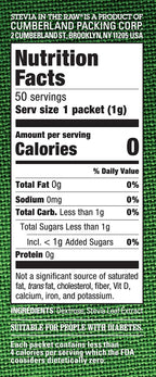 Cumberland Packing Stevia Extract in the Raw - 50 packets