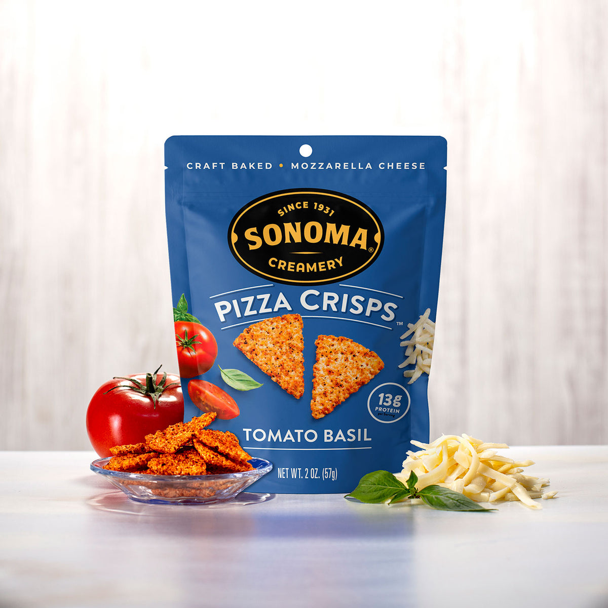 Sonoma Creamery Pizza Crisps - Tomato Basil