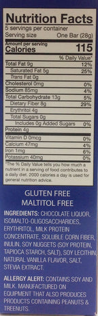 Healthsmart ChocoRite Solid Chocolate Bars - 5 bars, Milk Chocolate Crisp