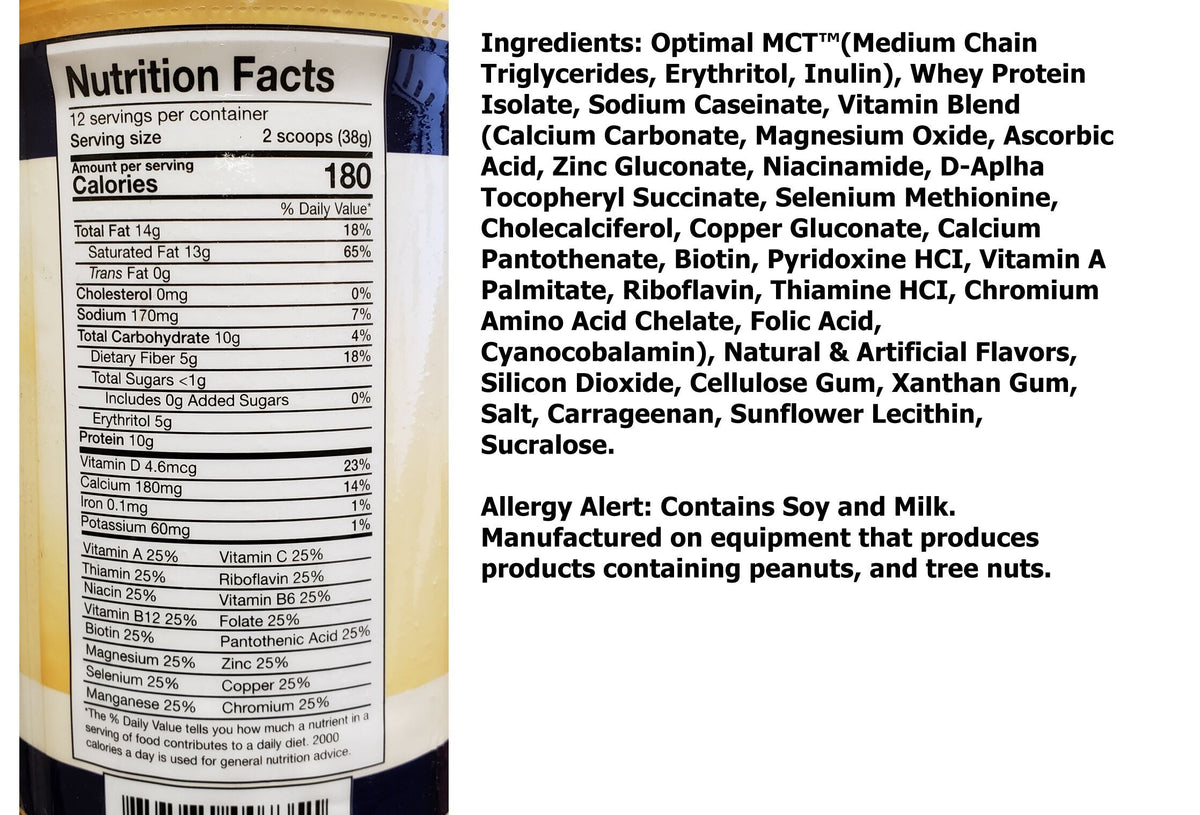 Healthsmart Keto Wise Meal Replacement Shake - French Vanilla 16.1 oz (456g)