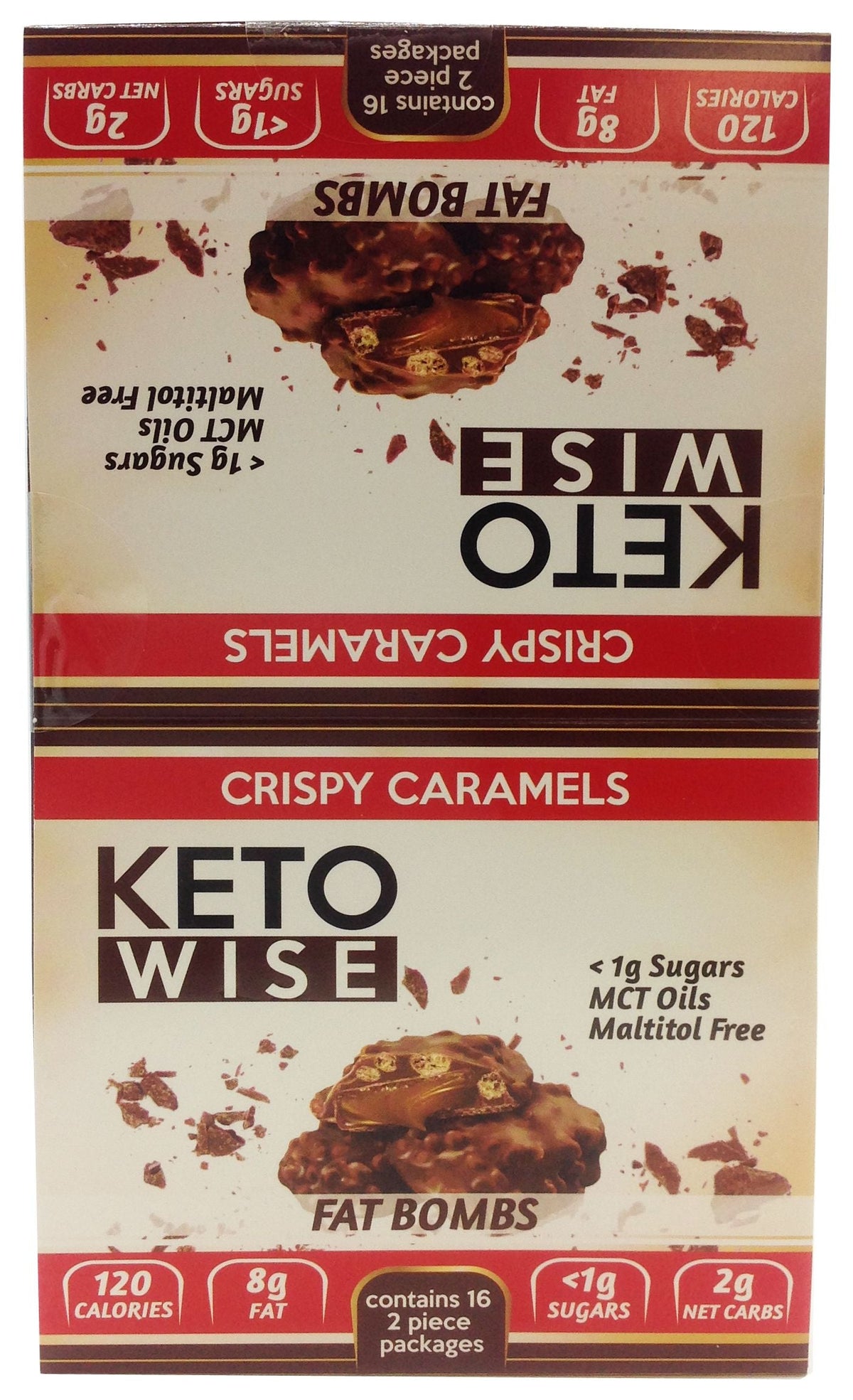 Healthsmart Keto Wise Fat Bomb - 16 bars, Crispy Caramels