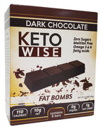 Healthsmart Keto Wise Solid Chocolate Fat Bombs - Dark Chocolate 6 bars