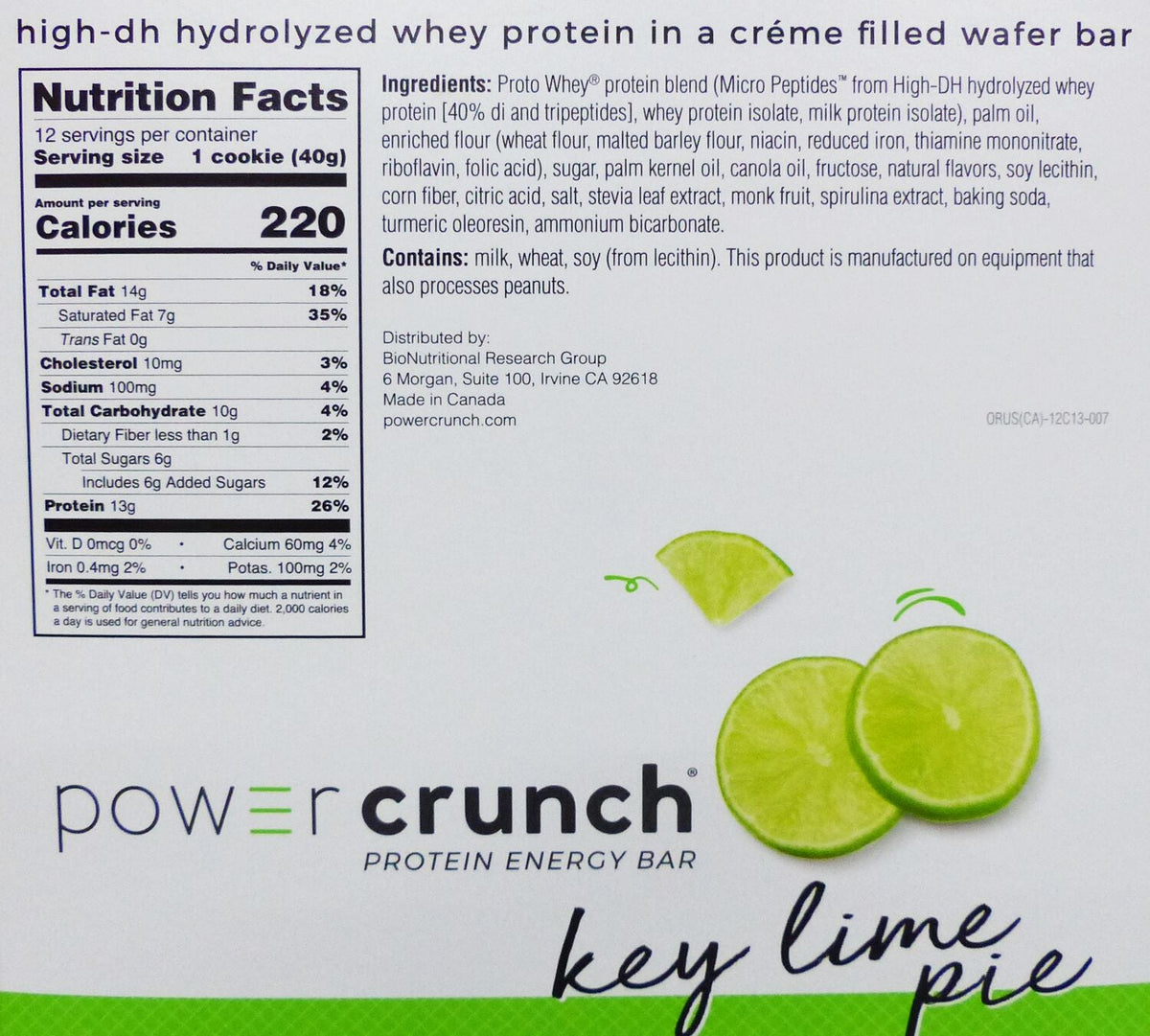 BNRG Power Crunch Protein Bars - Key Lime Pie