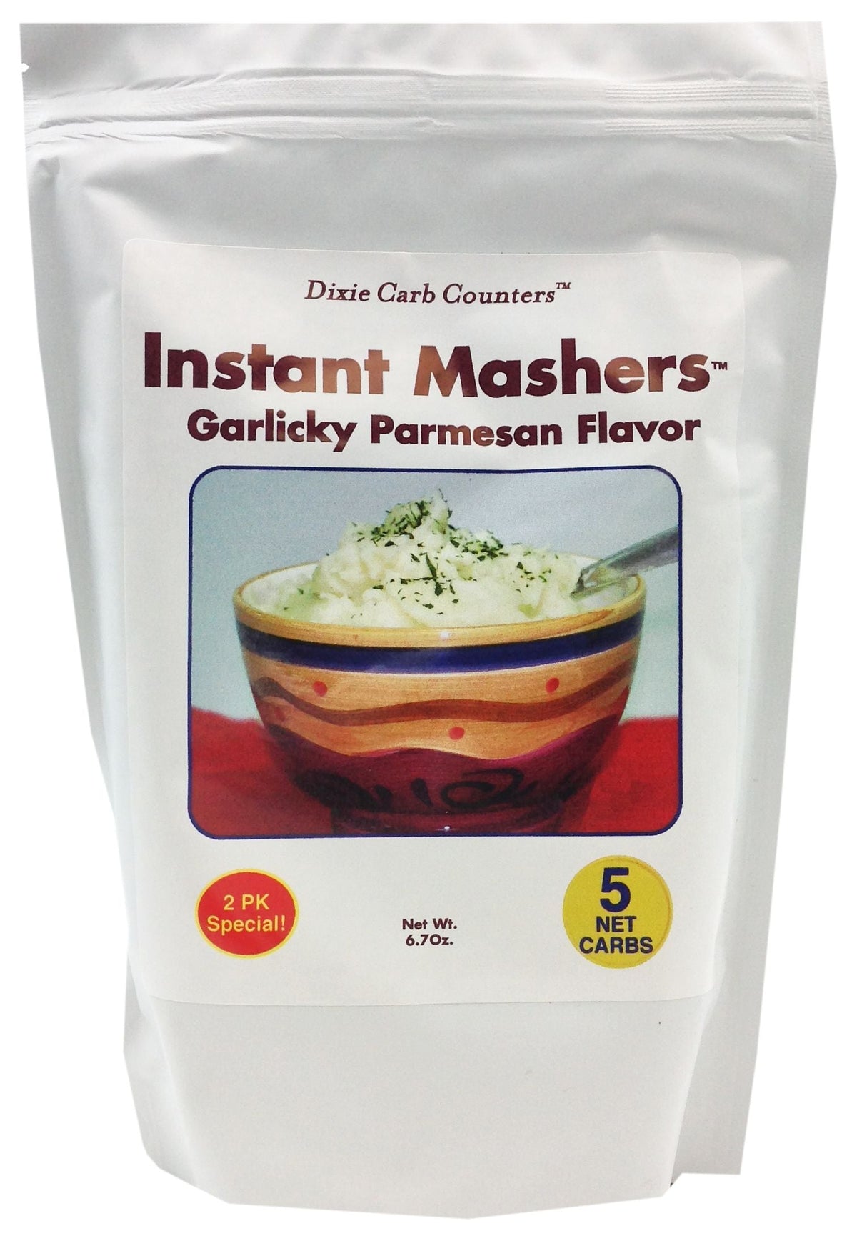 Dixie USA Carb Counters Instant Mashers - Garlicky Parmesan, 6.7 oz.