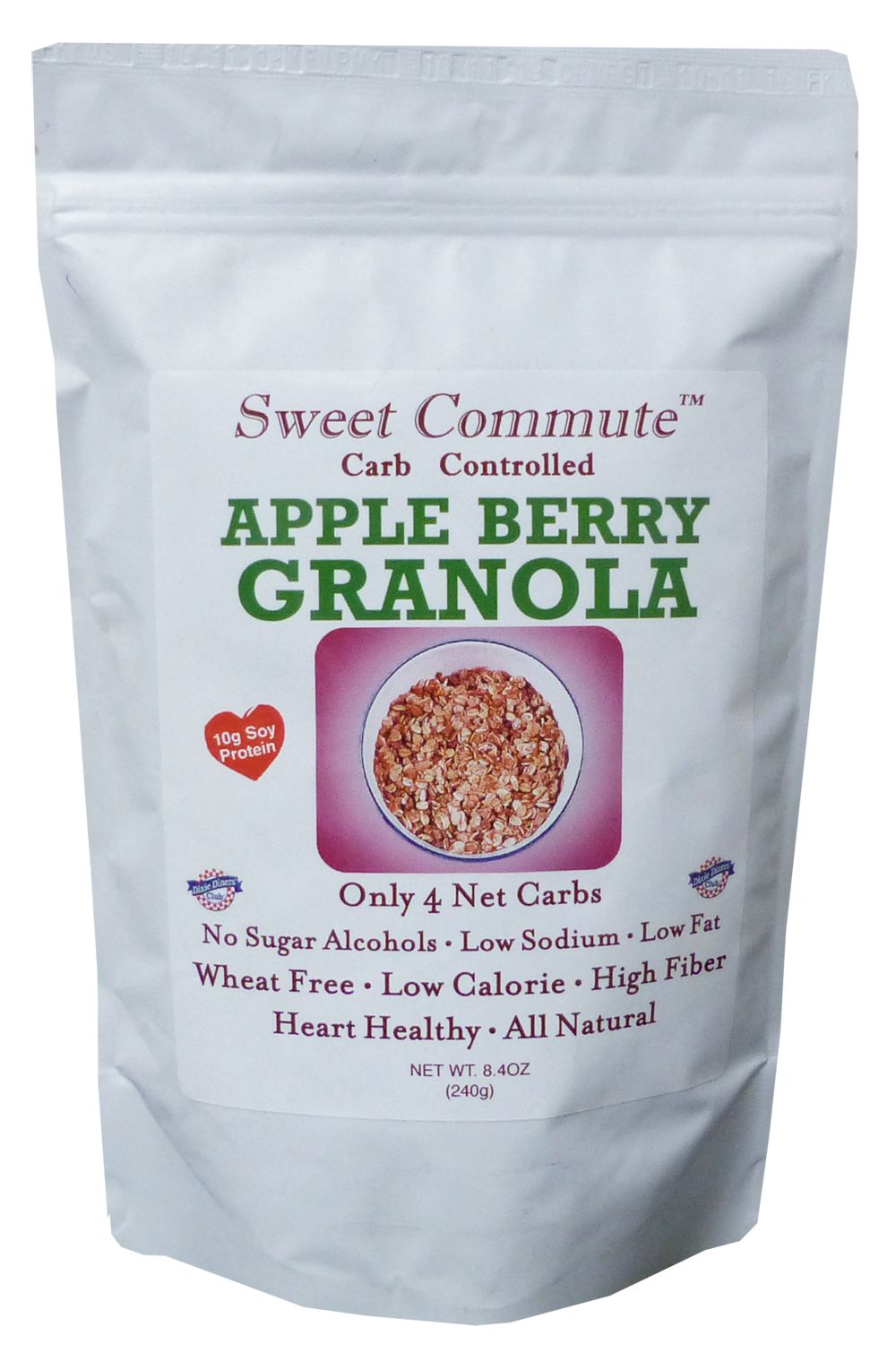 Dixie USA Carb Controlled Granola - 8.4 oz., Apple Berry