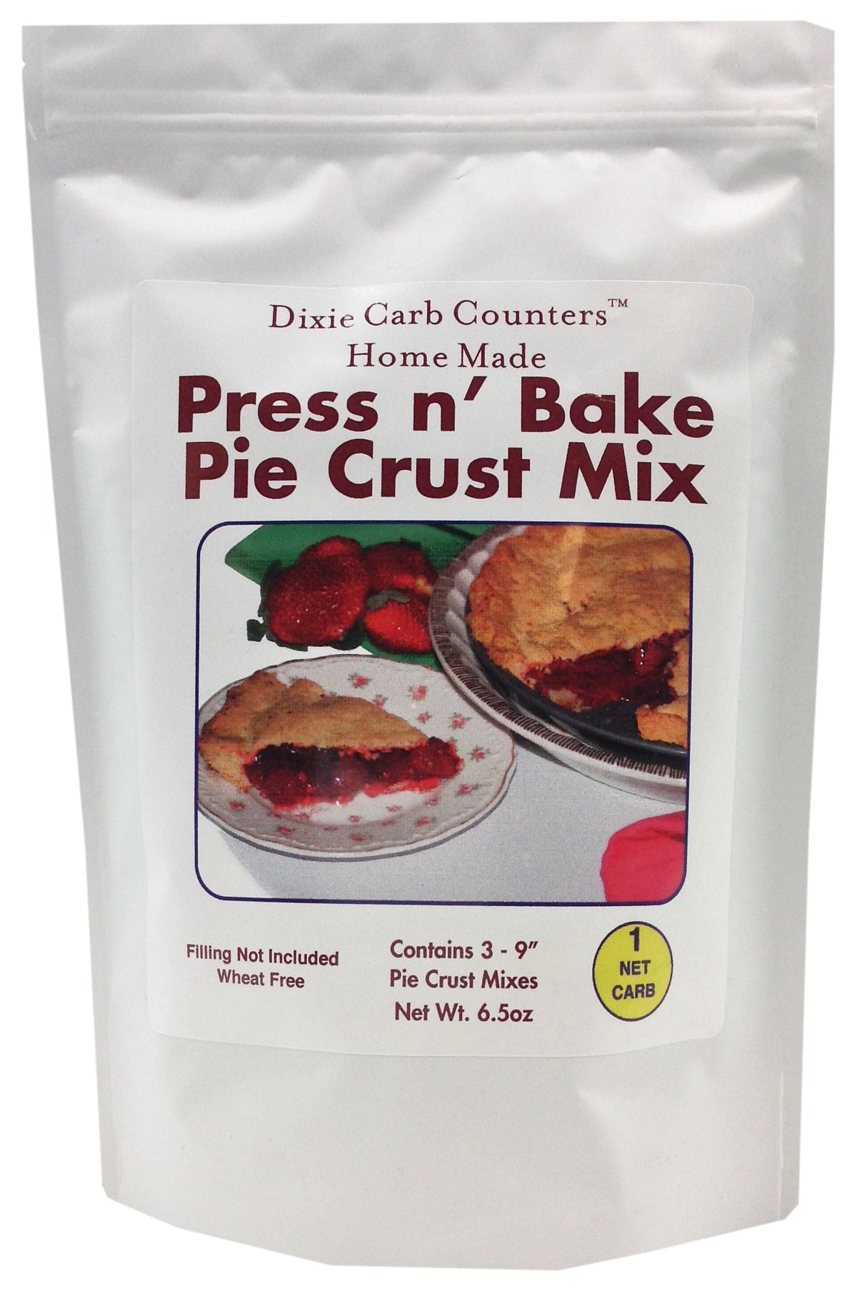 Dixie USA Carb Counters Press n' Bake Pie Crust Mix 6.5 oz.