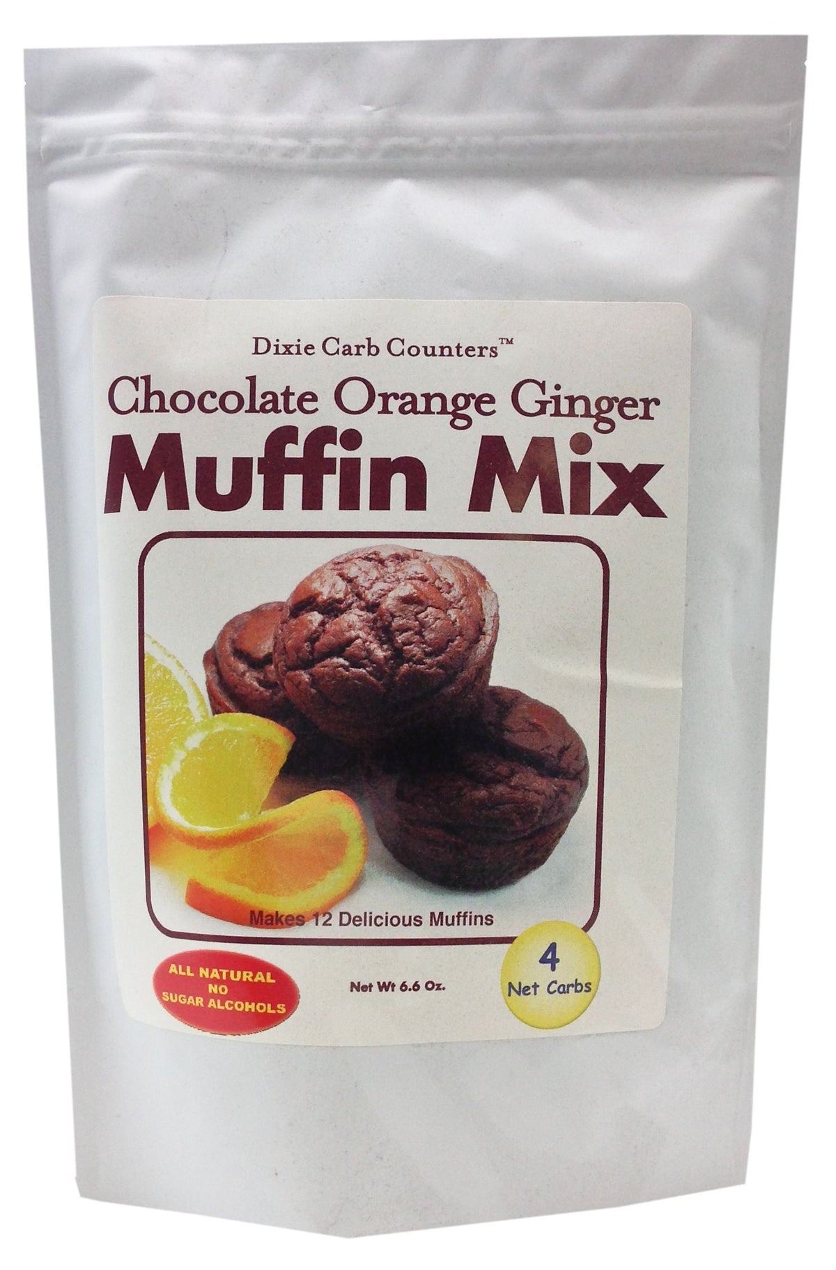 Dixie USA Carb Counters Muffin Mix - Chocolate Orange Ginger (6.6 oz)