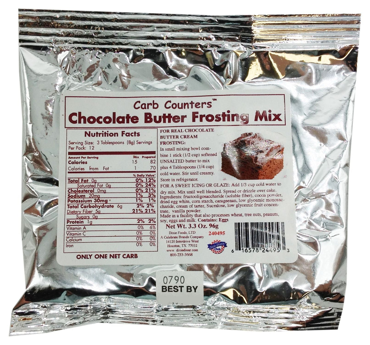 Dixie USA Carb Counters Frosting Mix - Chocolate Butter 3.3 oz.