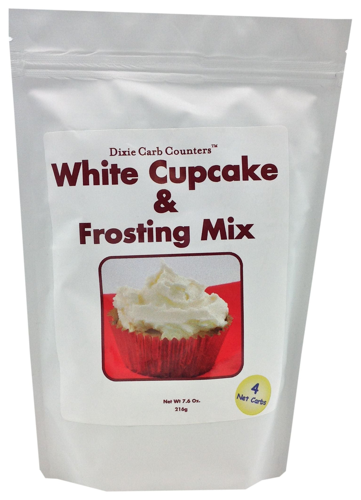 Dixie USA Carb Counters Cupcake & Frosting Mix - White, 7.6 oz