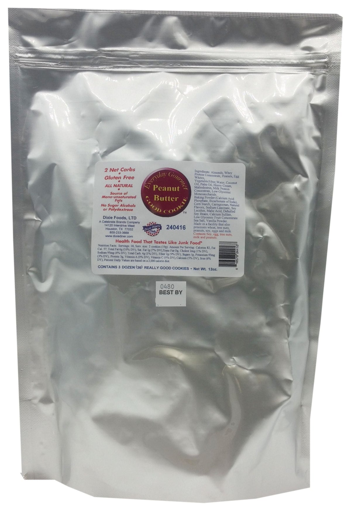 Dixie USA Carb Counters Ready-to-Eat Cookies - Peanut Butter 12 oz. bag