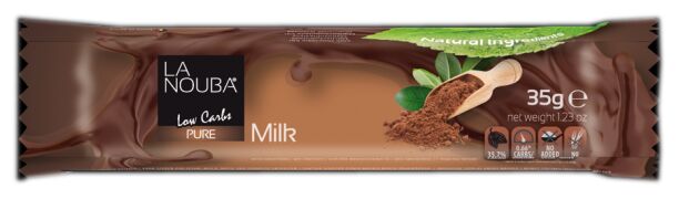 La Nouba Stevia Sweetened Belgian Chocolate Bar - Milk 20 bars