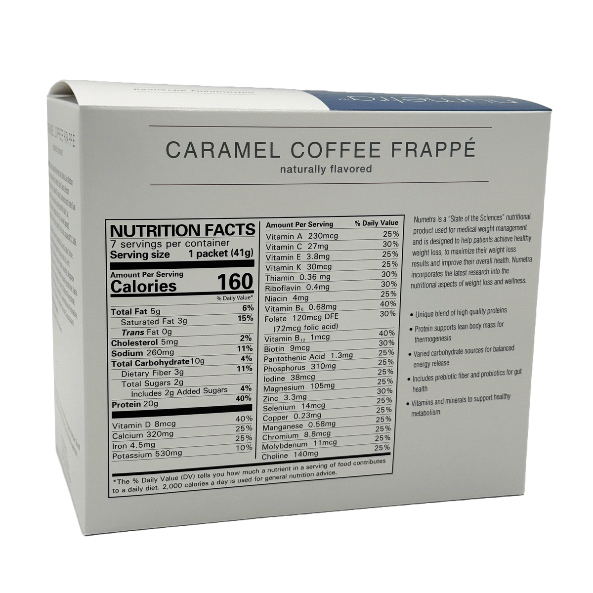 Numetra 20g Protein Frappe - Caramel Coffee