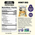 CauliPuffs Gluten Free Cauliflower Puffed Snacks - Honey BBQ