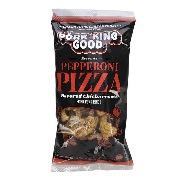 Pork King Good Fried Pork Rinds, 1.75 oz - Pepperoni Pizza