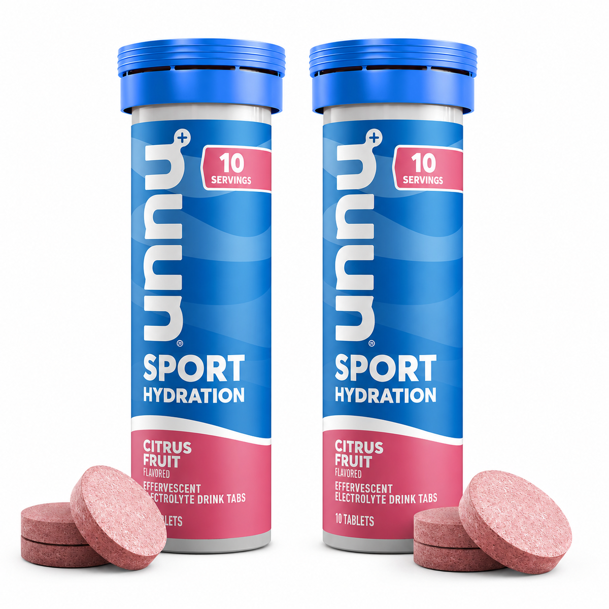 Two Nuun Sport Hydration Citrus Fruit tubes