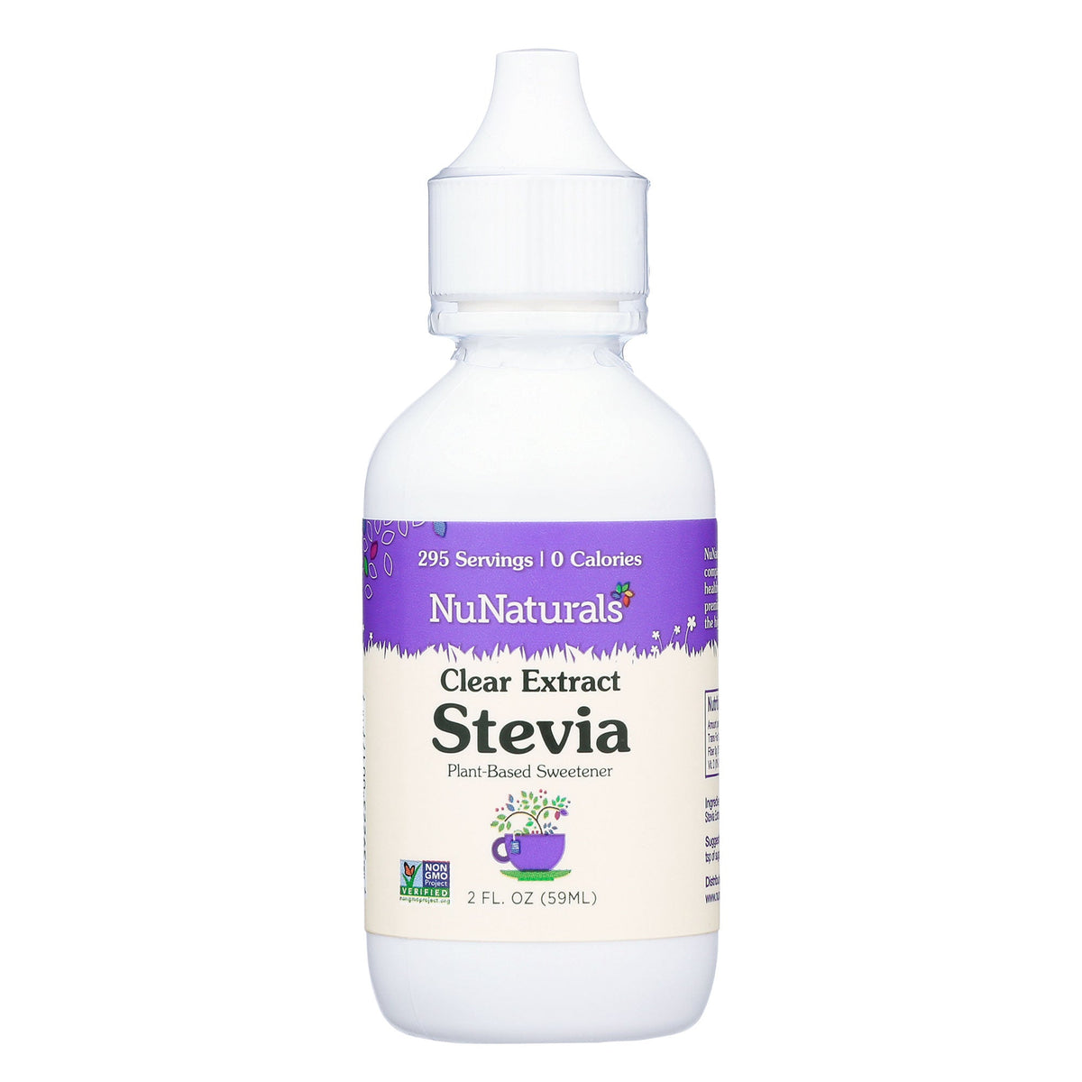 NuNaturals Pure Liquid Stevia - Clear (plastic bottle) 2 fl oz.