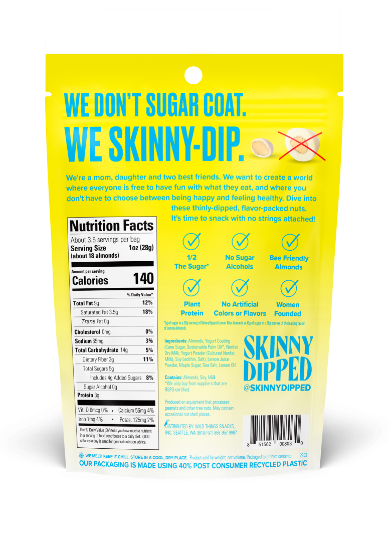SkinnyDipped Almonds, 3.5 oz - Lemon Bliss