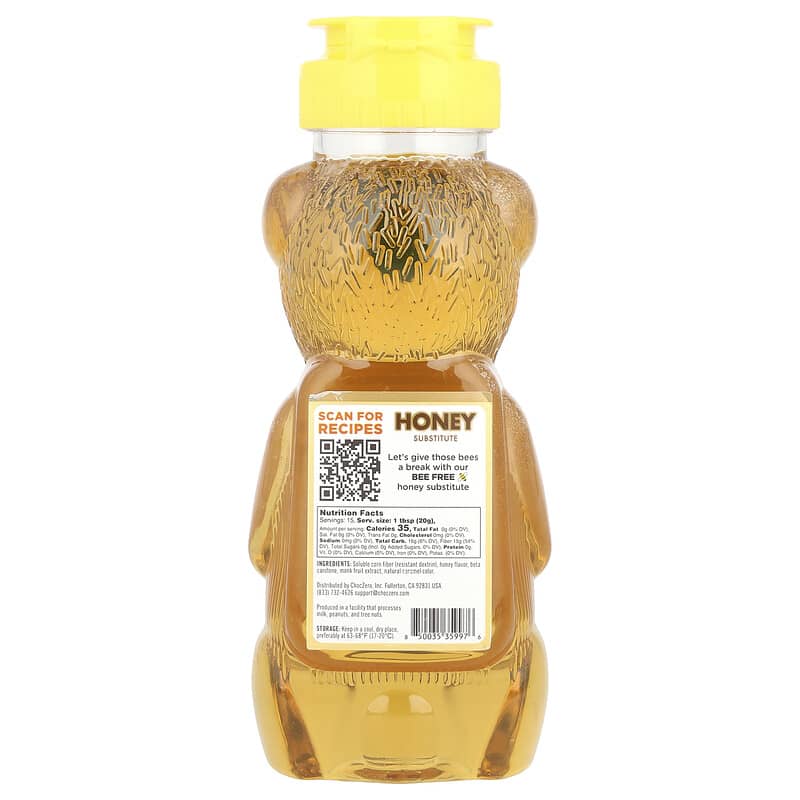 Package information for ChocZero Keto Honey 10.5 oz