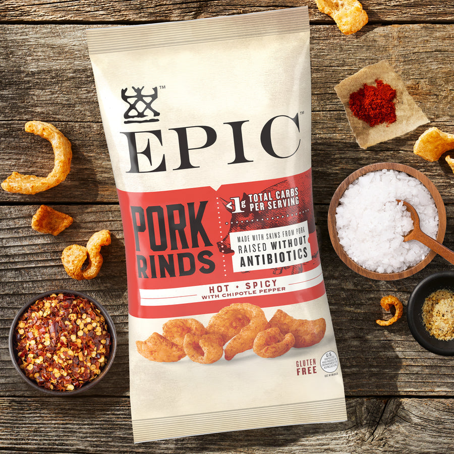 Epic Pork Rinds, 2.5oz - Hot & Spicy One Pack