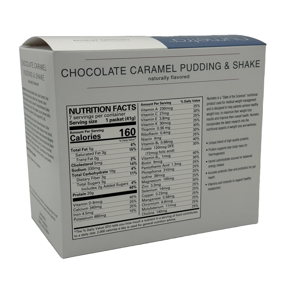 Numetra 20g Protein Pudding & Shakes - Chocolate Caramel