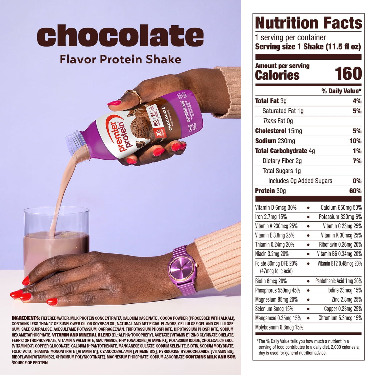 Premier Protein 30g Protein Shake - Chocolate, 11.5 fl oz 12 pack