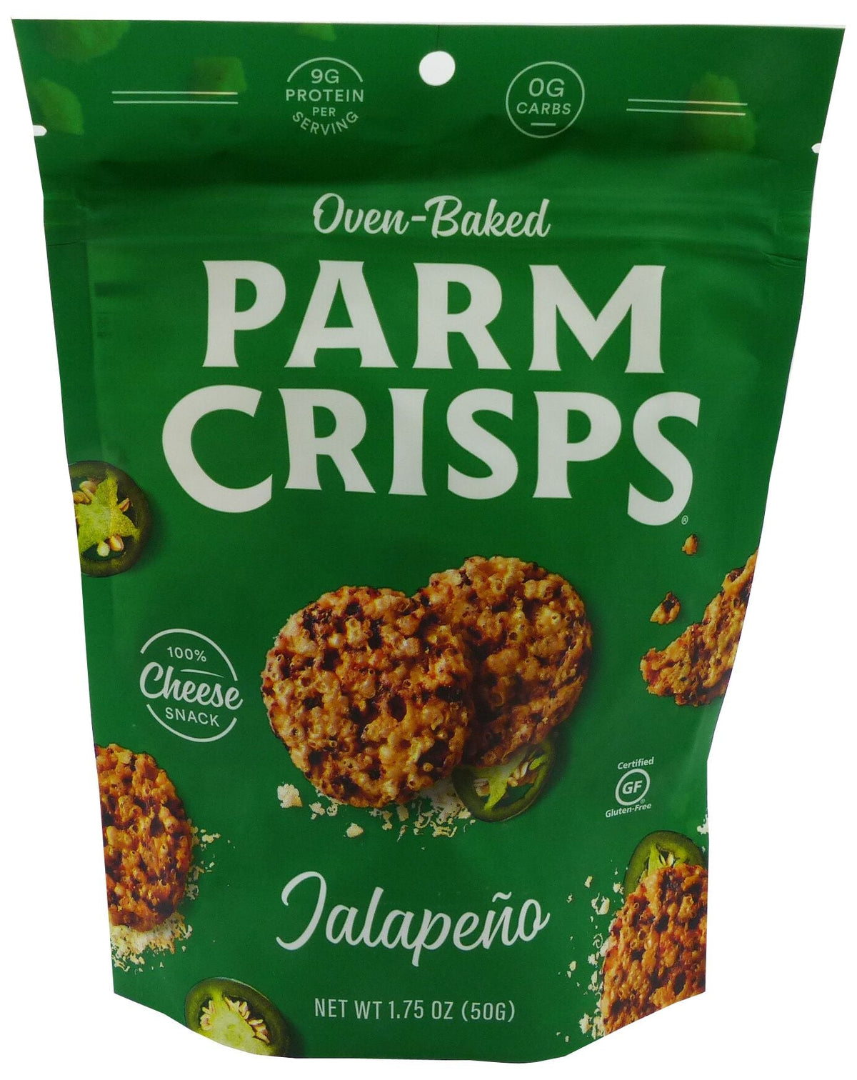 ParmCrisps Oven-Baked Parm Crisps - Bite-Sized Jalapeno 1.75 oz (50g)