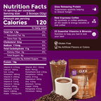 Click Coffee & Protein Drink Mix - Caramel, 15.03 oz. (434g)