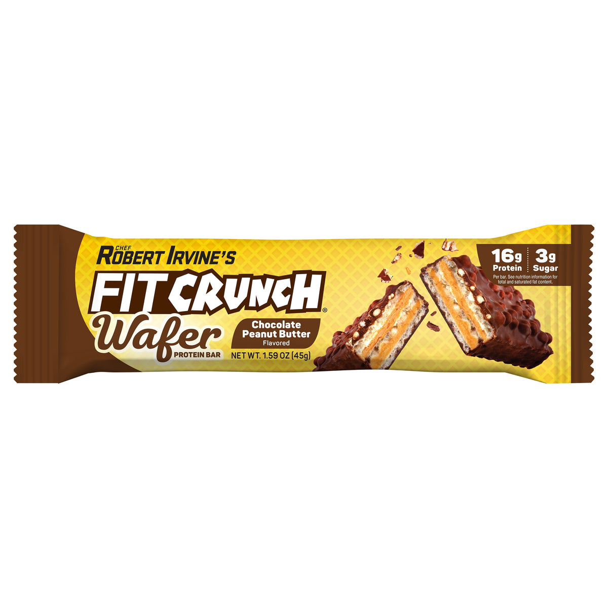 Robert Irvine's Fit Crunch Wafer Protein Bar - Chocolate Peanut Butter