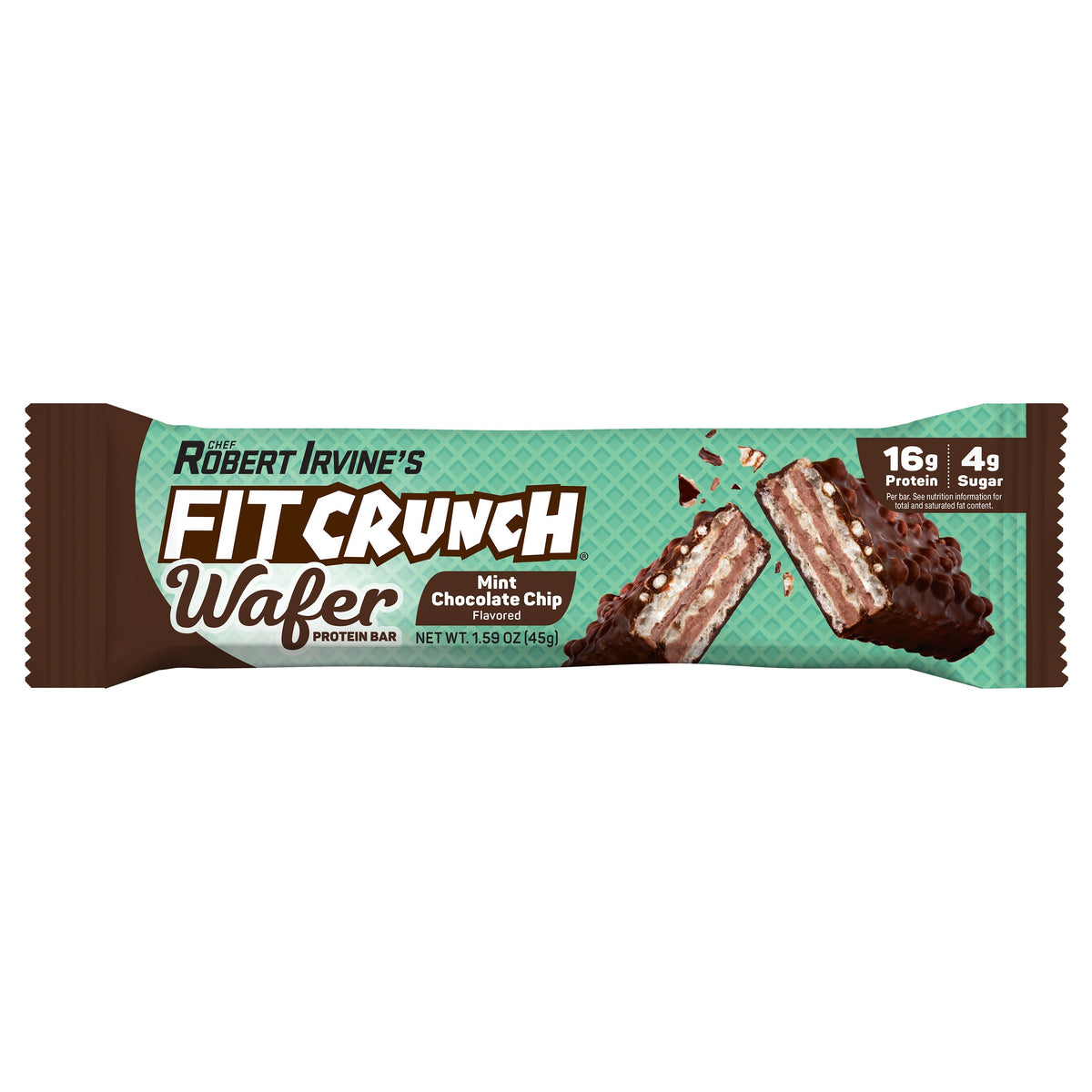 Robert Irvine's Fit Crunch Wafer Protein Bar - Mint Chocolate Chip