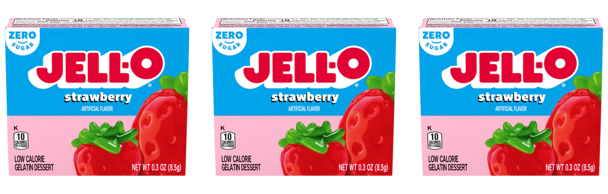 Jell-O Sugar-Free Instant Gelatin - Strawberry 3-Pack