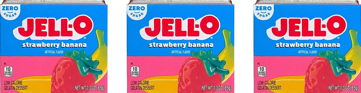 Jell-O Sugar-Free Instant Gelatin - Strawberry Banana 3-Pack