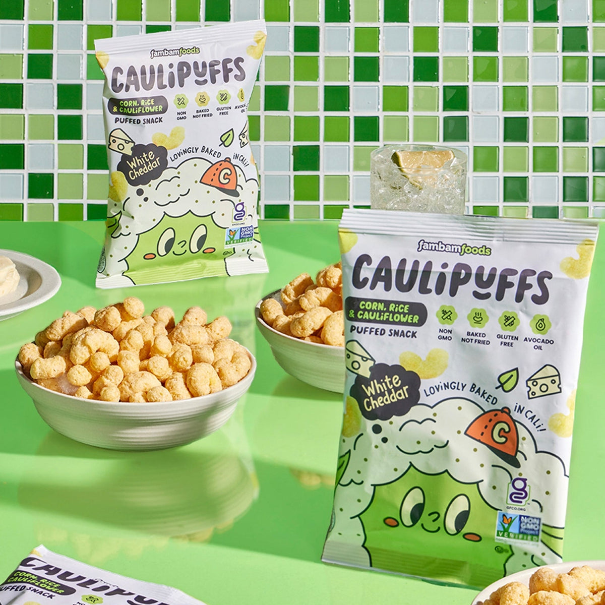 CauliPuffs Gluten Free Cauliflower Puffed Snacks - White Cheddar